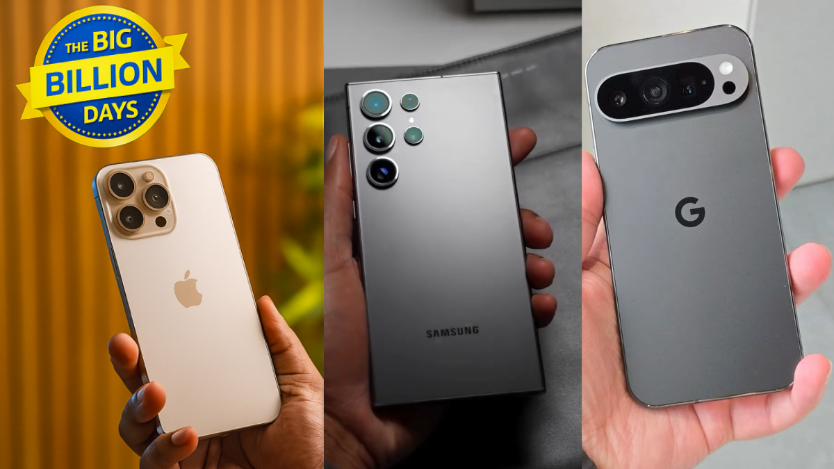Flipkart Big Billion Days Sale 2025 में iPhone, Samsung, Nothing और Google Pixel स्मार्टफोन पर भारी छूट।
