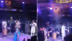 North Goa nightclub fire accident during live dance performance, अचानक लपटें उठने पर लोग घबराते हुए एक ही दिशा में बाहर भागते दिखे।