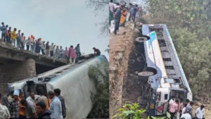 RTC bus accident near Shyampur village Utnoor mandal due to heavy fog